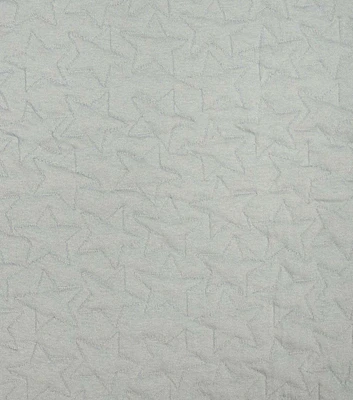 White Quilted Star Jersey Multipurpose Upholstery Fabric by POP!