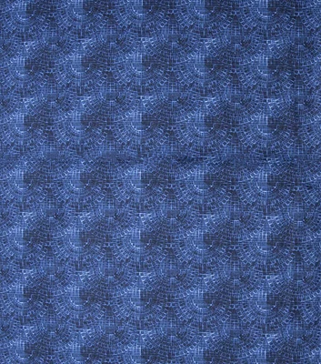 Blue Scalloped Tiles Quilt Cotton Fabric by Keepsake Calico