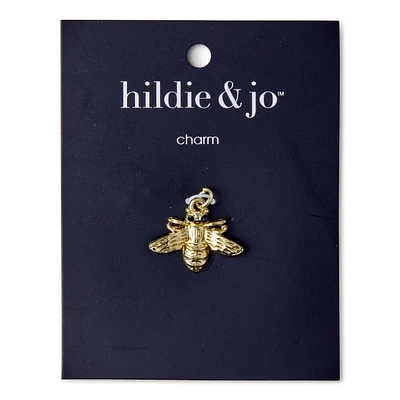 1" Gold Bee Charm by hildie & jo