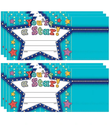 Teacher Created Resources 8.5" x 5.5" Marquee You're A Star Awards 150pk