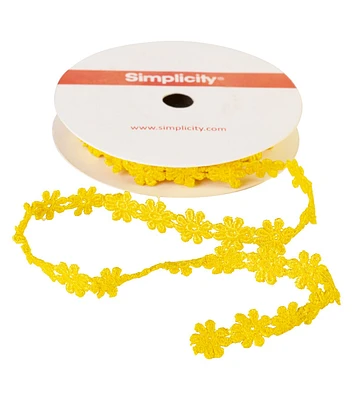 Yellow Daisy Chain Trim 6ft