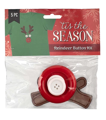 Blumenthal Lansing 5pc Tis the Season Reindeer Button Kit