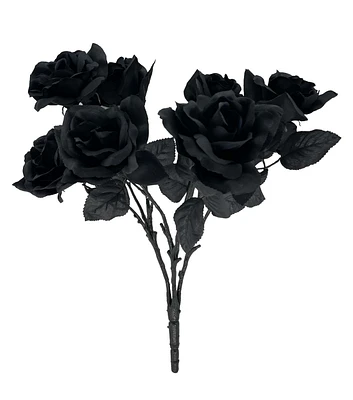 18.5" Black Rose Bush by Bloom Room