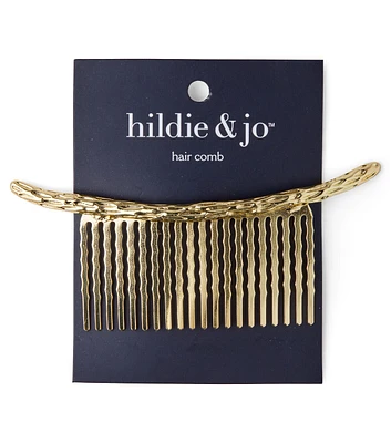 Gold Hammered Hair Comb by hildie & jo