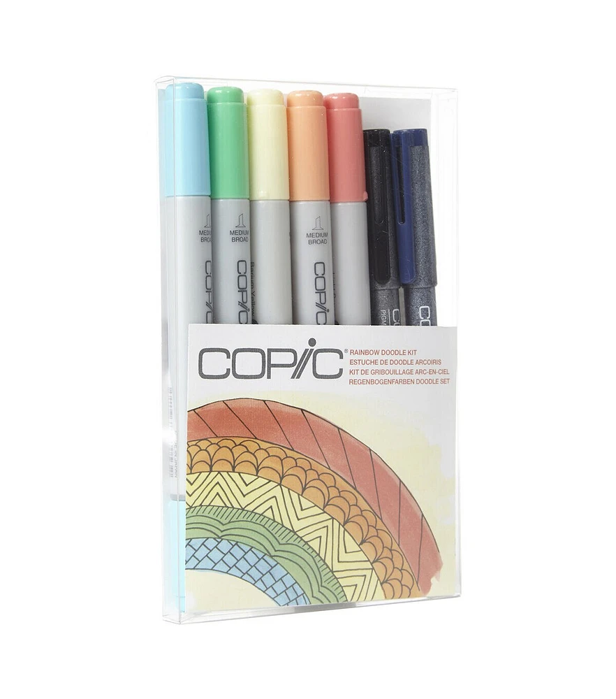 Copic Rainbow Doodle Kit 7 Markers