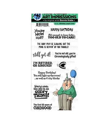 Art Impressions Laugh Lines Stamp Birthday