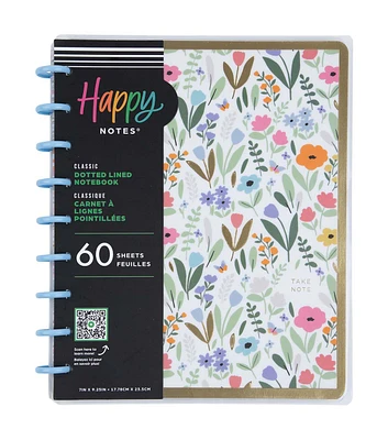 Happy Planner 60 Sheet Soft Florals Dotted Lined Classic Notebook