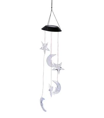 31" White Moon & Stars Plastic Windchime by Place & Time