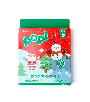 3ct Christmas Santa Air Dry Clay Kit by POP!