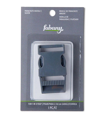 1" Strap Silver Parachute Buckle by Fabany