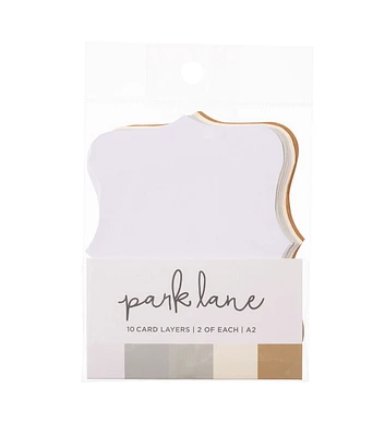 10ct Neutral A2 Cartouche Shaped Card Layers by Park Lane