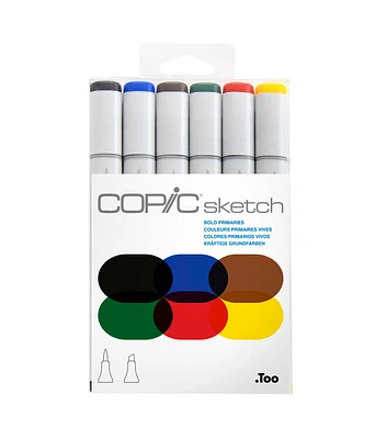 Copic Bold Primary Color Marker Set 6pc