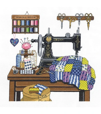 Janlynn 12" Antique Sewing Room Counted Cross Stitch Kit