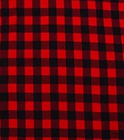 Red & Black Buffalo Check Flannel Shirting Fabric