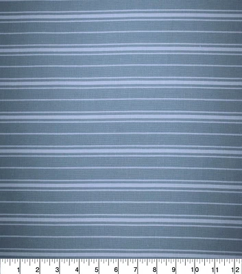 Light Blue Striped Quilt Cotton Fabric by Quilter's Showcase