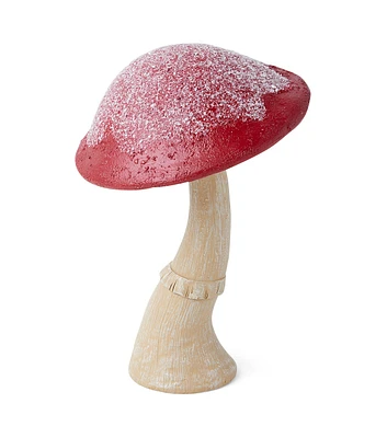 9" Christmas Red Mushroom by Place & Time