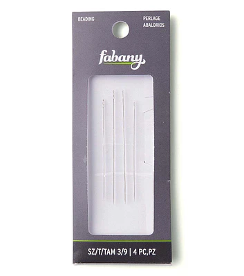 3/9 Steel Beading Needles 4pk by Fabany