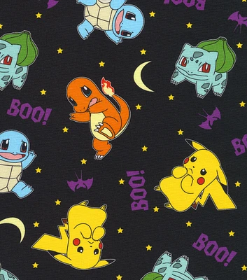 Pokemon Friends Halloween Cotton Fabric