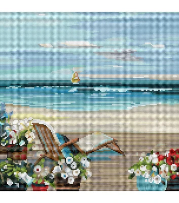 Diamond Art Club 13" x 16" Coastal View Painting kit