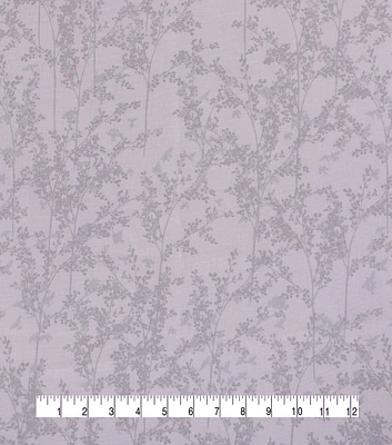 White and Grey Tonal Branches Quilt Cotton Fabric by Keepsake Calico