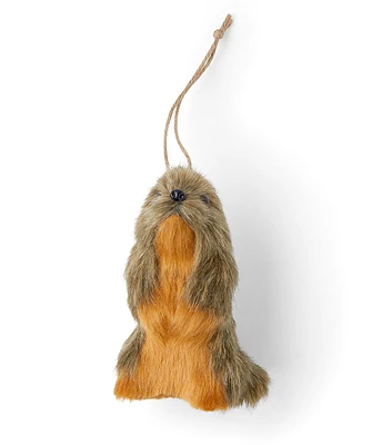 4" Christmas Faux Fur Mama Marmot Ornament by Place & Time