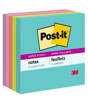 3M Post-it 3"x3" Super Sticky Notes Supernova Neons Collection 5pk