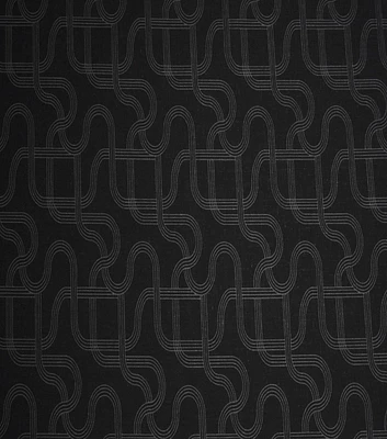 Abstract Lines on Black Quilt Cotton Fabric by Quilter's Showcase