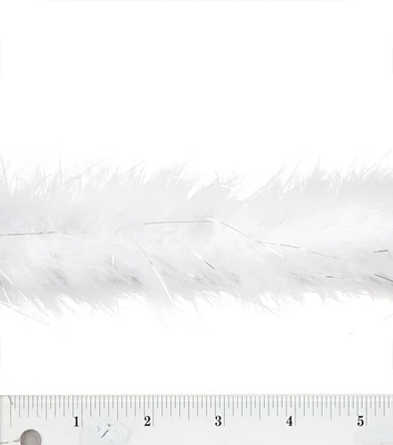 Simplicity Sparkle Marabou Trim White & Silver