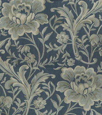 Lapis Regime Brocade Floral Jacquard Fabrics Swatch