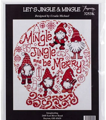 Imaginating 8" x 9" Let's Jingle & Mingle Counted Cross Stitch Kit