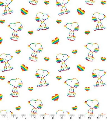 Pride Peanuts Rainbow Cotton Fabric