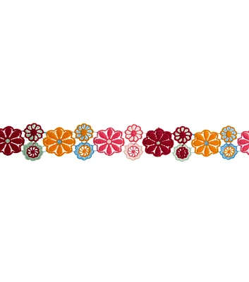 Simplicity Embroidered Floral Mesh Trim Multi