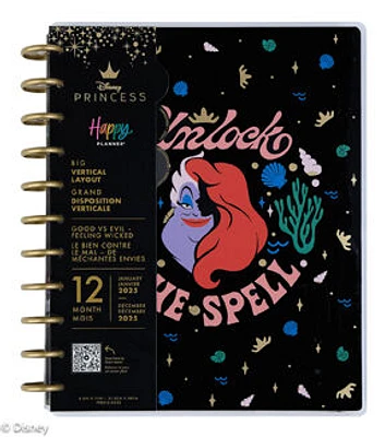 Happy Planner 12 Month 2025 Disney Ariel vs Ursula Big Vertical Planner