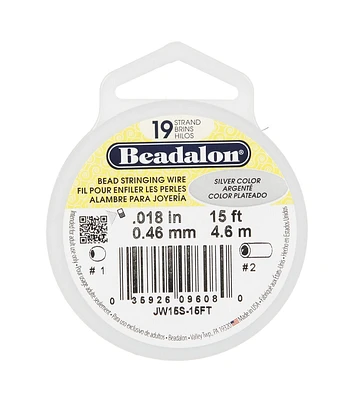 Beadalon 19 Strand Bead Wire Silver