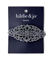 Antique Silver Iron Barrette With Flower Cutout by hildie & jo