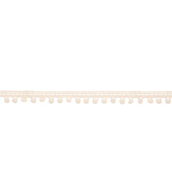 Wrights Yarn Pom Trim Ivory