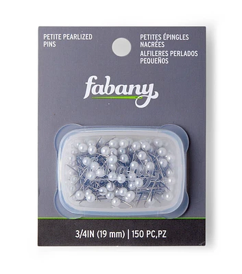 3/4" White Petite Pearl Pins 150pk by Fabany