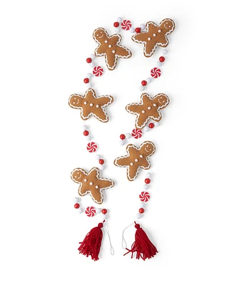 72" Christmas Gingerbread Man Felt Garland by Place & Time