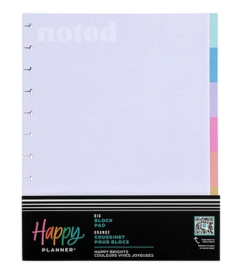 Happy Planner 100 Sheet Happy Brights Big Block Notepad