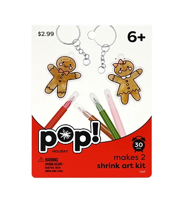 2ct Christmas Gingerbread Shrink Art Kit by POP!