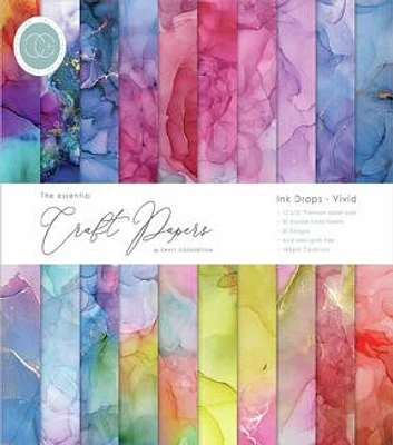 Craft Consortium 30 Sheet 12" x 12" Vivid Double Sided Paper Pack