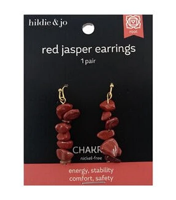 2" Red Jasper Post Dangle Earrings by hildie & jo