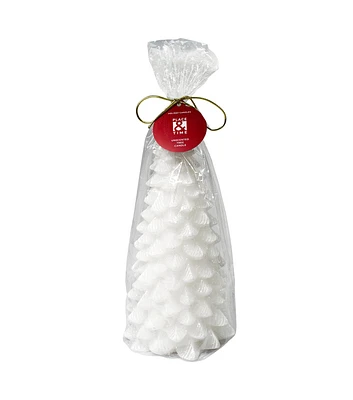 9" White Christmas Tree Candle by Place & Time