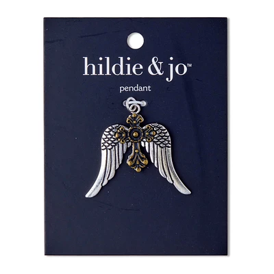 Zinc Alloy & Iron Cross Wings Pendant by hildie & jo