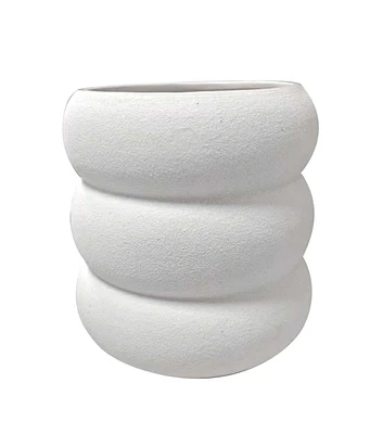 6" Cream Ceramic Bubble Vase by Bloom Room