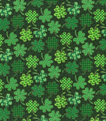 Fabric Traditions Pattern Trap Shamrocks St. Patrick's Day Fabric