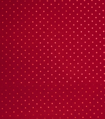 Red Pin Dot Foil Cotton Fabric by Keepsake Calico