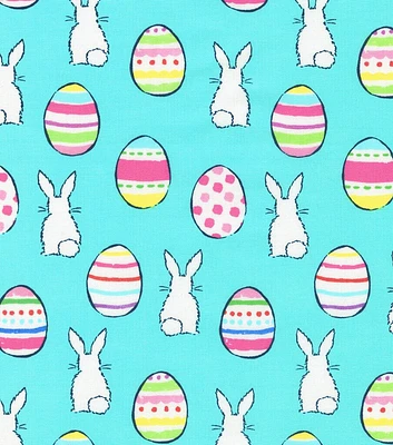 Robert Kaufman Bunny Tails And Easter Eggs Easter Cotton Fabric