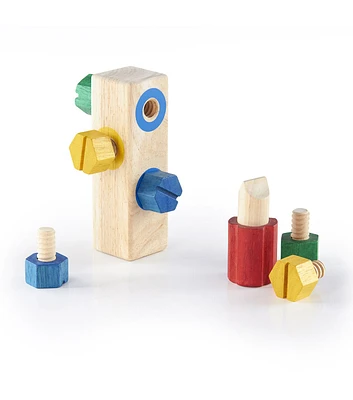 Guidecraft 8ct Screw Block Fine Motor Skill Matching Toy