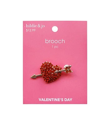 2" Valentine's Day Heart Brooch by hildie & jo